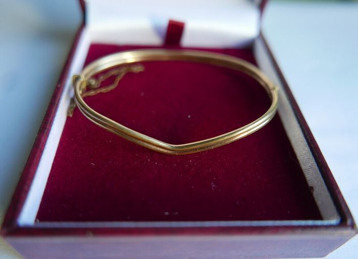 Vintage  14k Yellow Gold Plated  Bangle Bracelet
