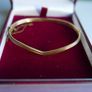 Vintage  14k Yellow Gold Plated  Bangle Bracelet Image 4