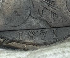 GB 1871 penny rare key date