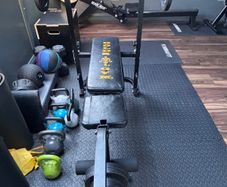 Adjustable Weight Bench with Rack & 50kg Barbell Set