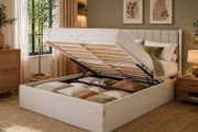 Double Bed Hydraulic Lift System  Ottoman Storage