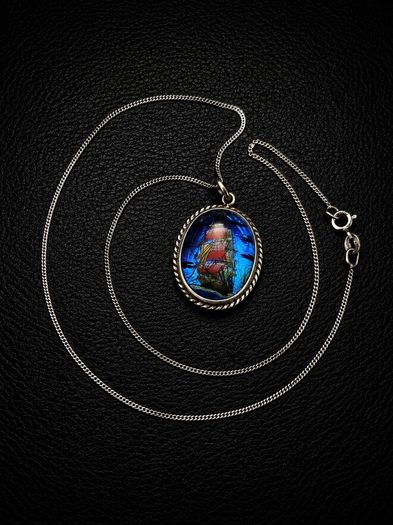 Vintage 925 Sterling Silver Real Butterfly Necklace