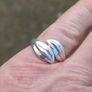 Heavy Double Leaf Sterling Silver Ring Image 4