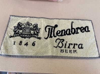 Menabrea beer towel/ runner