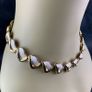 Gorgeous Vintage Gold Tone Enameled Choker Necklace Image 5