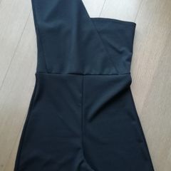 Jumpsuit, black, one shoulder