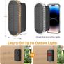 Solar Light for Fence Outdoor: 6 Packs IP65 Waterproof Wall Light Solar Powered with 3 Modes - Long Lasting Up Down Lighting for Deck Garden Door Porch Fence Patio Image 5