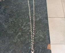 silver chain and locket