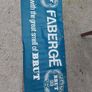 Vintage advertising Brut 33 ,Double sided  washable  plastic banner,,came from closed down chemist shop ,hard to come by ,,sold as seen,,buyer collects or pays postage thank you. Image 3