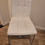 4 Beautiful White and Chrome Chairs Image 2