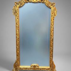 Large French-Style Gilt Wood Mirror