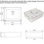 White Ceramic Rectangular Countertop Sink 48x37x14cm Countertop Basin, Cloakroom Lavatory Vanity, High Gloss Finish, Stain Resistant, Easy Clean Ceramic Image 2