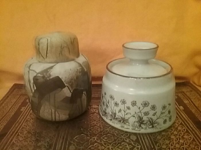 Two lidded Containers