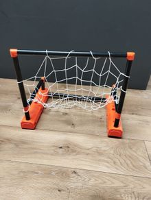 Indoor moving soccer goals