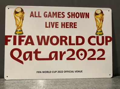 World Cup 2022 Tin Metal sign