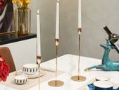 Modern Metal Gold Candlestick Holders Wedding Decoration Skinny Tapered Candlestick Holder Home Decor Bar Party Candle Holders