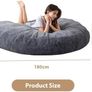 Bean Bag Bed - Convertible Folds from Bean Bag Chair to Bed - Large Sofa with Plush Cover and Fluffy Filling Included for Adult, Guest (Charcoal, 180x180) Image 2