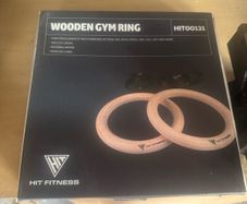 Wooden gym rings