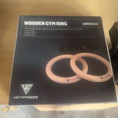 Wooden gym rings