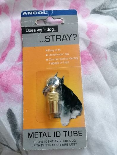 Dog Name holder for collar.