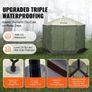 Pop Up Gazebo Tent, Pop-Up Screen Tent 6 Sided Canopy Sun Shelter with 6 Removable Privacy Wind Cloths & Mesh Windows, 10x10FT Quick Set Screen Tent with Mosquito Netting, Army Green Image 3