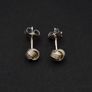 Sterling Silver Love Knot Signed Stud Earrings Image 10