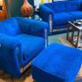 Retro, Mid Century,  American 70sRare Sofas, Chrome Finish, Faux Fur 1970 Image 6