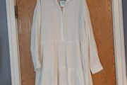 Primark  White Long Sleeved  Dress. S 10. More suited A Size 12-14.  B.N.W.T.