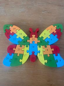 Wooden butterfly puzzle