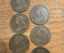 victorian pennies X 6 Freepost