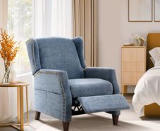Armchair with Storage Pockets Manual Recline (Multiple Colours)
