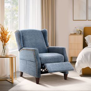 Armchair with Storage Pockets Manual Recline (Multiple Colours)
