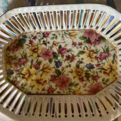 Past Times Pierced Floral Dish