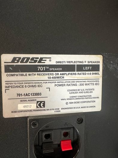 Bose 701  floor standing speakers.