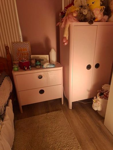 child wardrobe and bedside table
