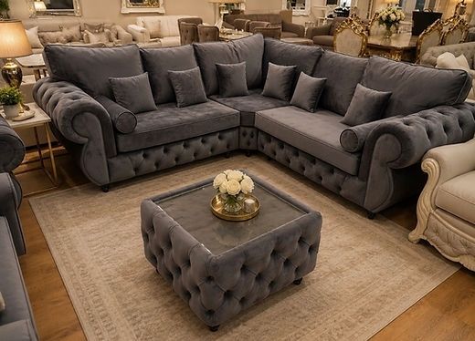 Royale Rio Chesterfield Fullback Sofa + Matching Coffee Table