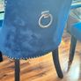 Blue velvet Dining Chairs Image 2