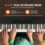 88 Key Fully Weighted Digital Piano Dual Keyboard Mode Cabinet Bracket Bench Image 5