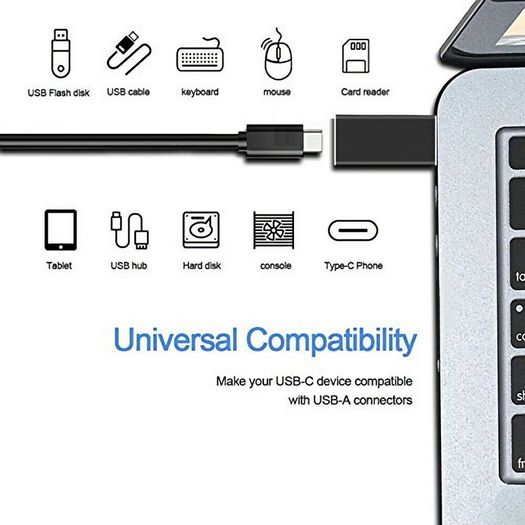 USB 3.1 Gen 2 (10 Gbps) Type-C (Female) to Type-A (Male) Adapter Convertor (Brand New/Warranty)