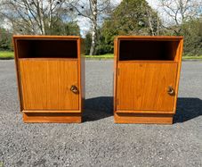 Retro Vintage mid -century Meredew oak bedside cabinets c1960s