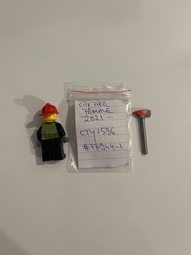 Lego City Firefighter minifigure