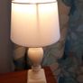 Vintage Marble Bedside Table Lamps Image 5