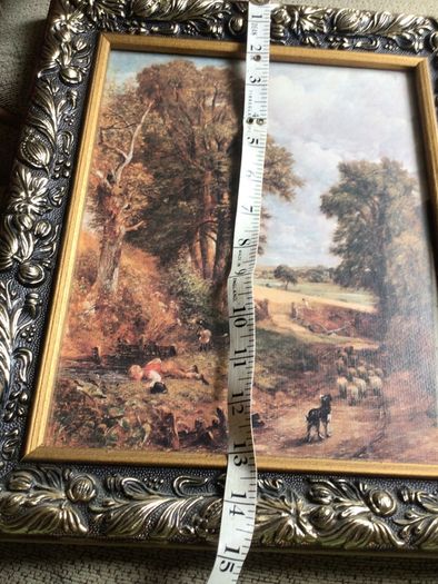 Picture of Country scene in beautiful decorative  frame with glass