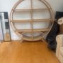 Rattan Hand Made Circular Bookshelf - Large Image 2