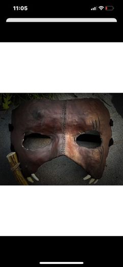 Hunters Death Mask Half Mask Post Apocalypse Scary Creepy Wild Masquerade