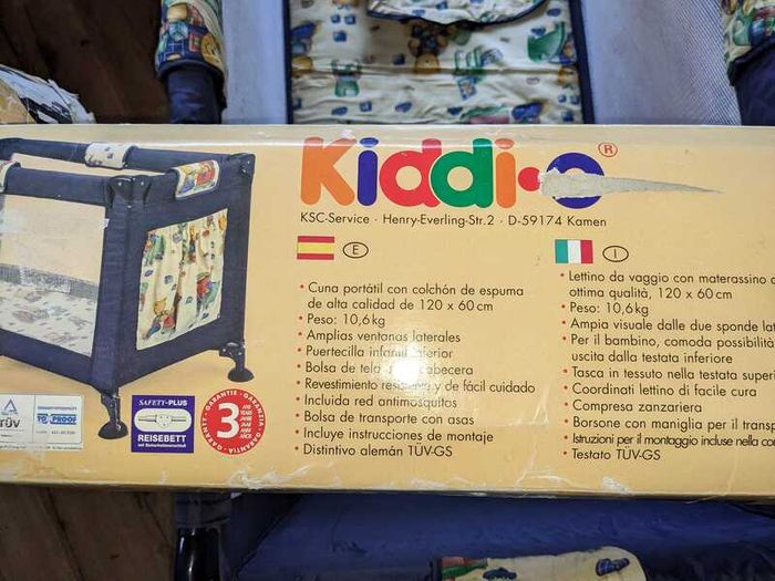 Folding baby cot Kiddi-o
