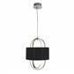 Led Ceiling Pendant -chrome & Opal, Black Shade