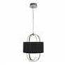 Led Ceiling Pendant -chrome & Opal, Black Shade Image 3