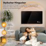 Electric Heater 2000W Flat Glass Panel Black or White  Wall or Free-Standing Image 6