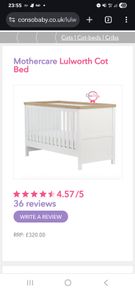 Mothercare cot bed
